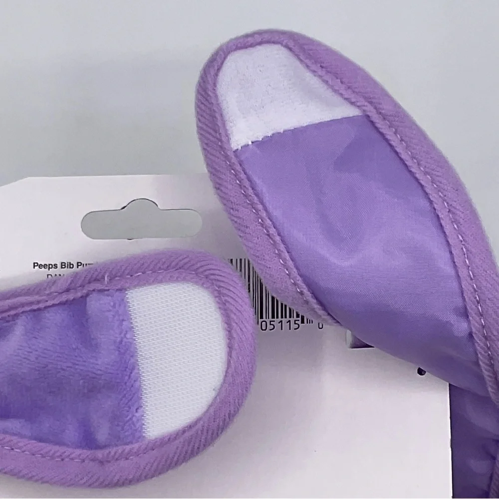PEEPS Easter Baby Bib Soft Velour Purple Spring Flower 2023 Basket Gift Dan Dee